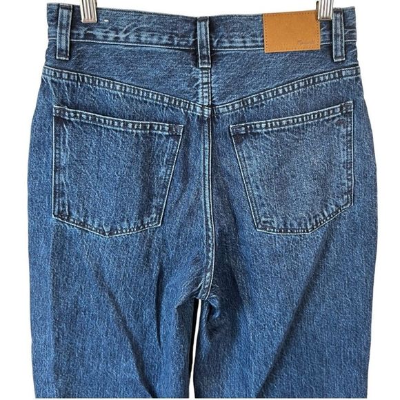 High Rise 90s Style Madewell Balloon Jeans - Dark Blue Denim - Picture 12 of 14